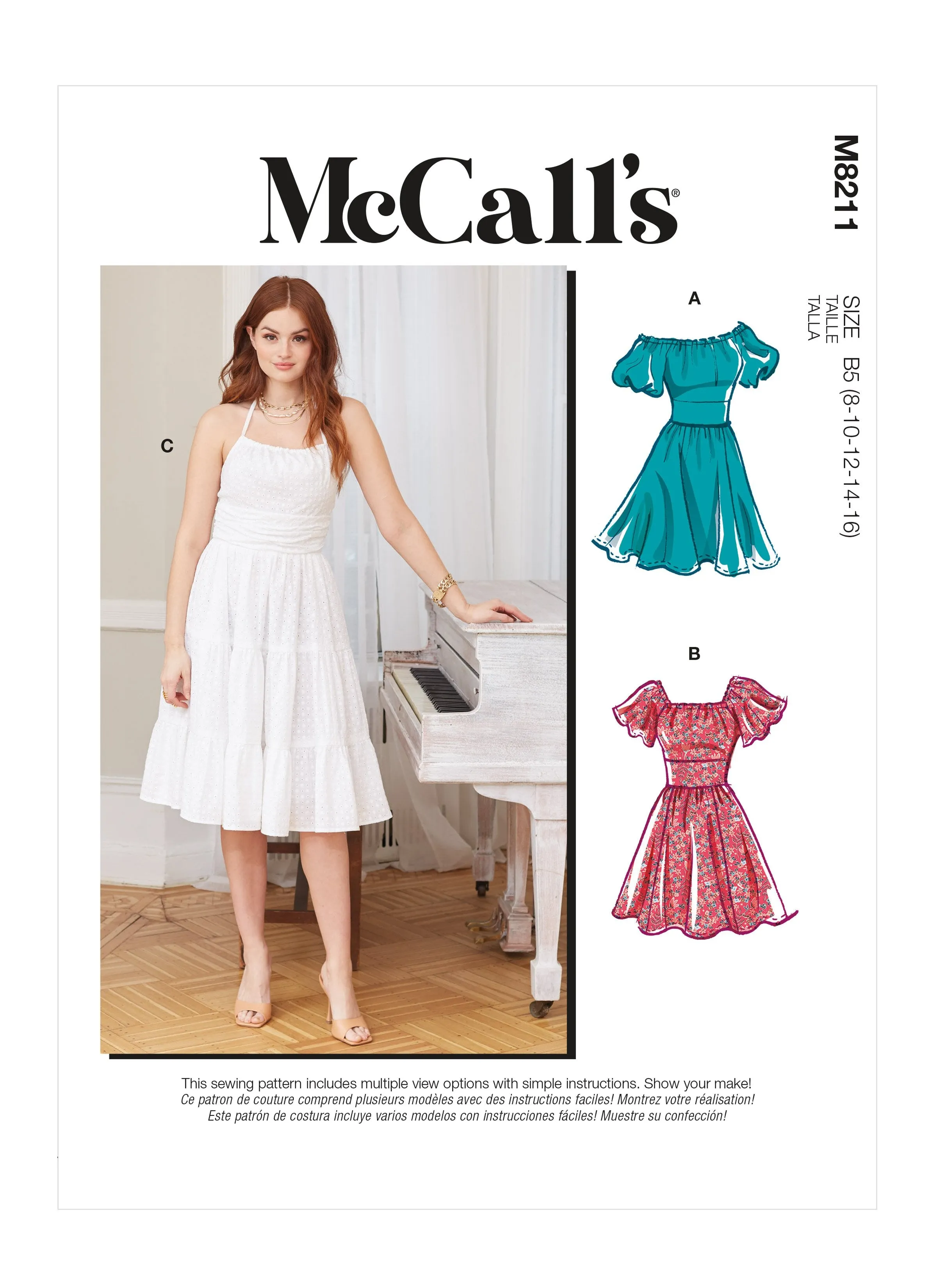 McCall's 8211 Misses' and Women's Dresses sewing pattern