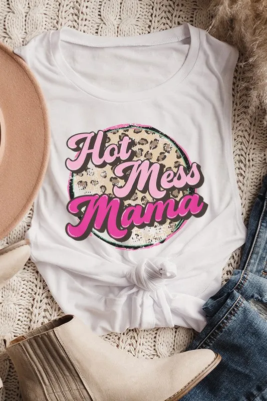 Mother's Day Hot Mess Mama Circle Tank Top