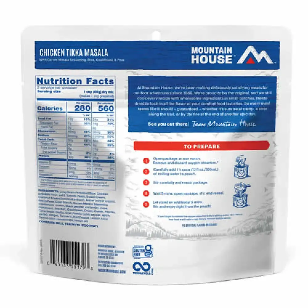 Mountain House CHICKEN TIKKA MASALA Pouch (2 Servings)