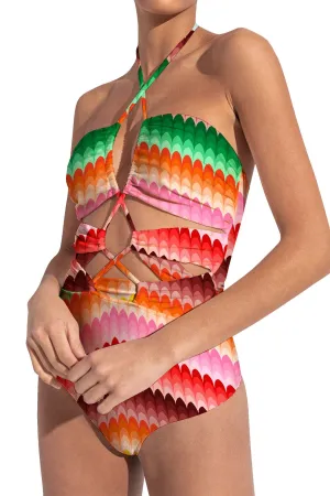 Multicolor One Piece Swimsuit