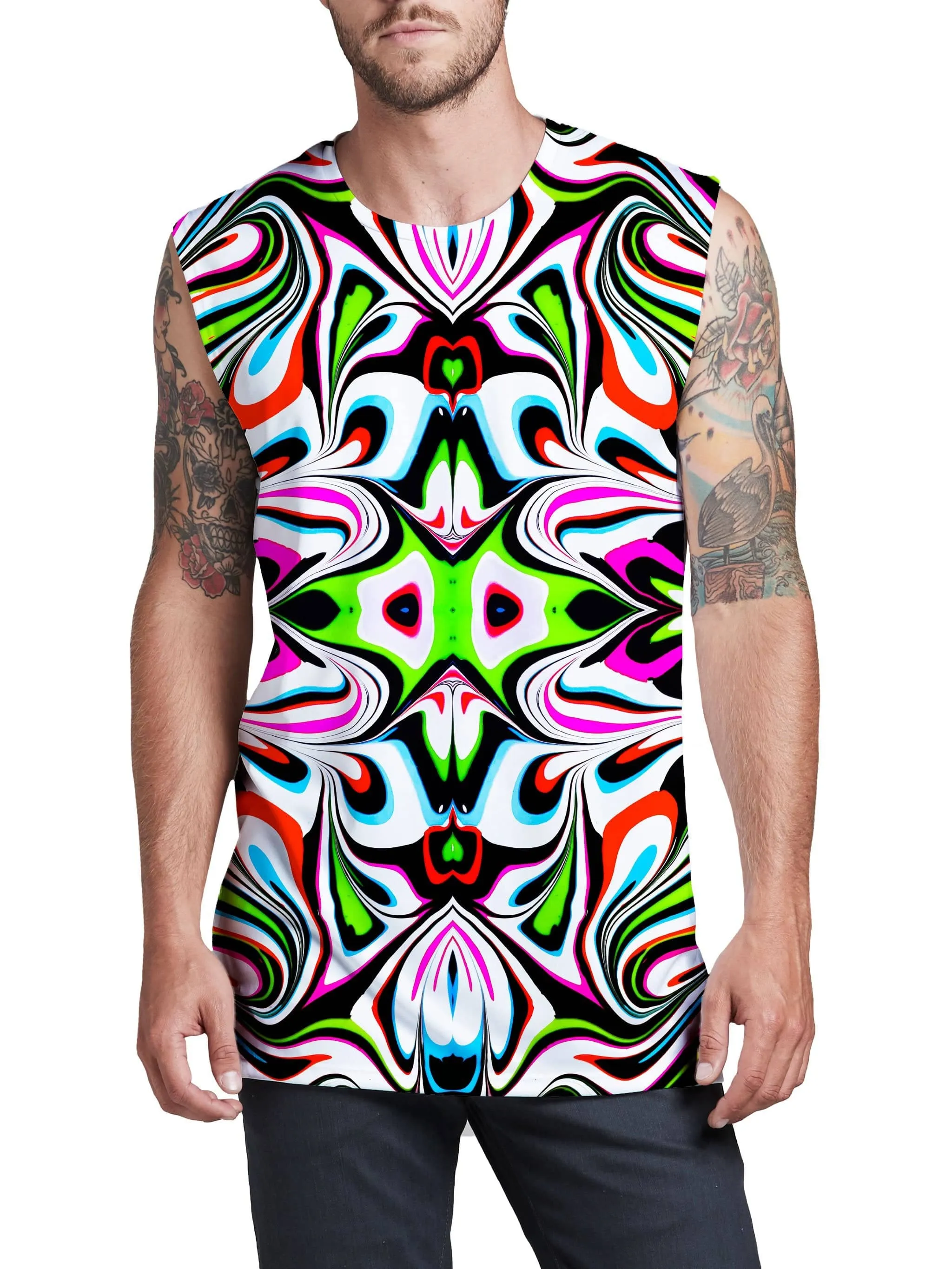 Neon Zebra Portal Men's Muscle Tank