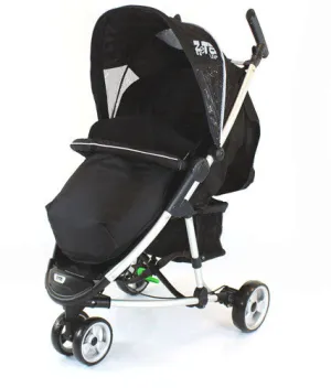 New Fleece Lined Footmuff To Fit Petite Star Zia Pushchair, Quinny Buzz Black