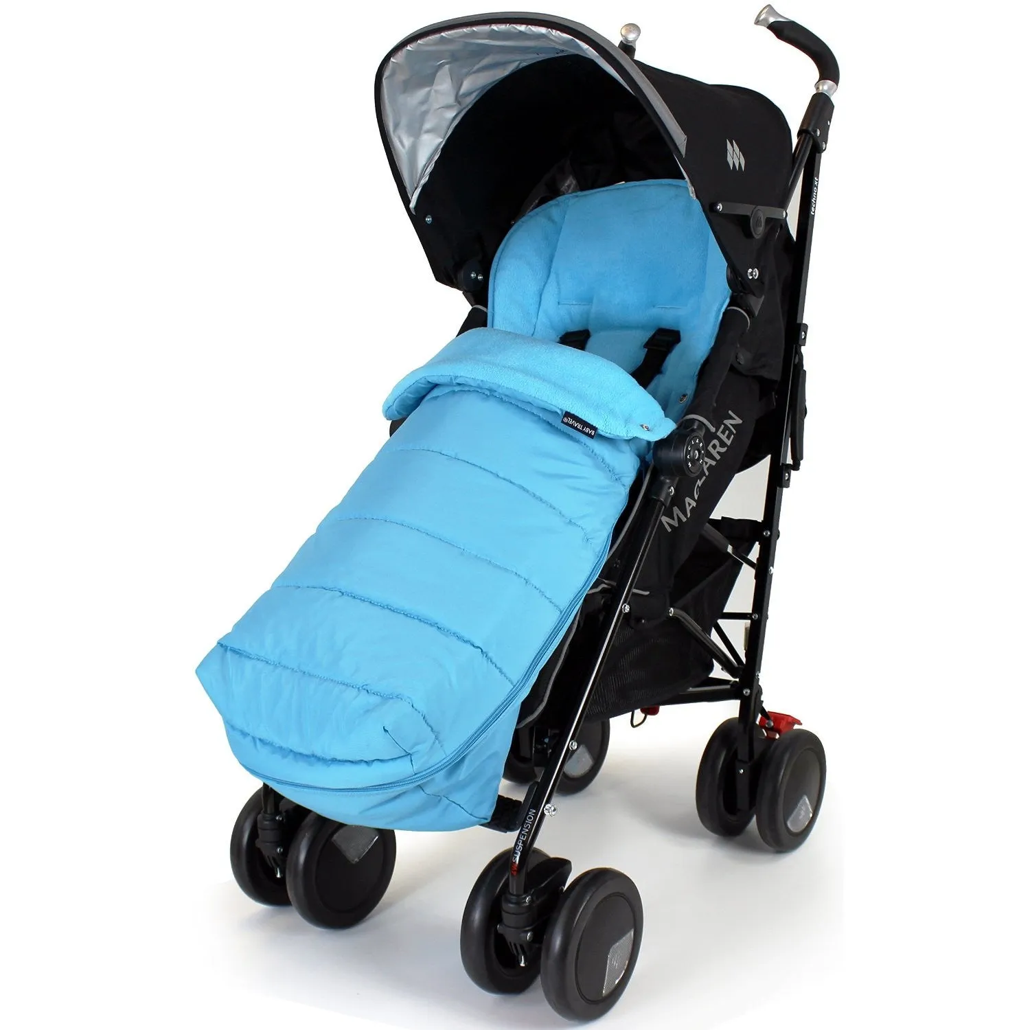 New Luxury Footmuff Liner Ocean (blue) Fit Obaby Atlas Tipitoes Stroller