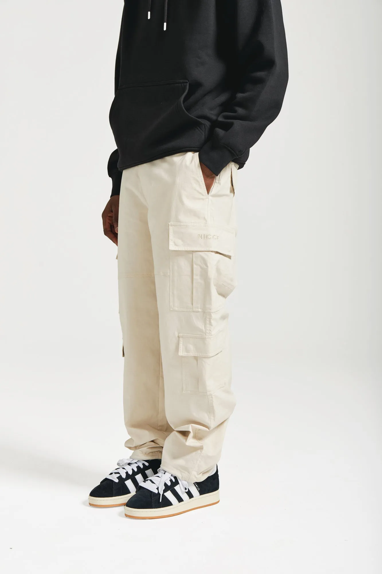 NICCE Mens 4 Pocket Cargo Pants | Stone