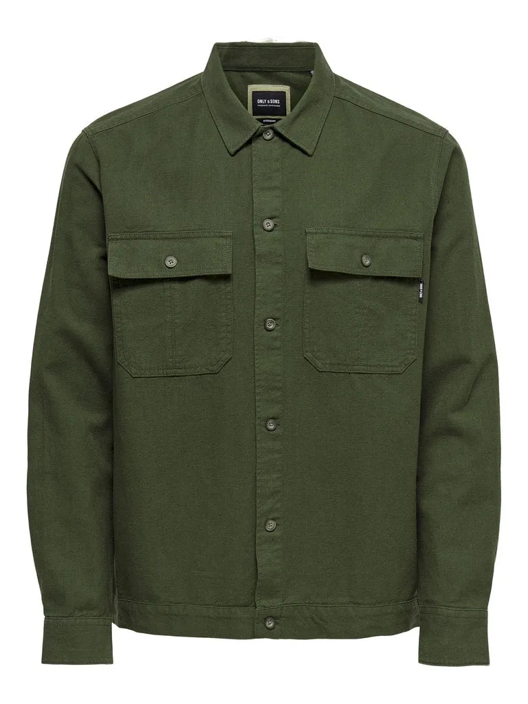 Only & Sons Kennet - Overshirt m. hør