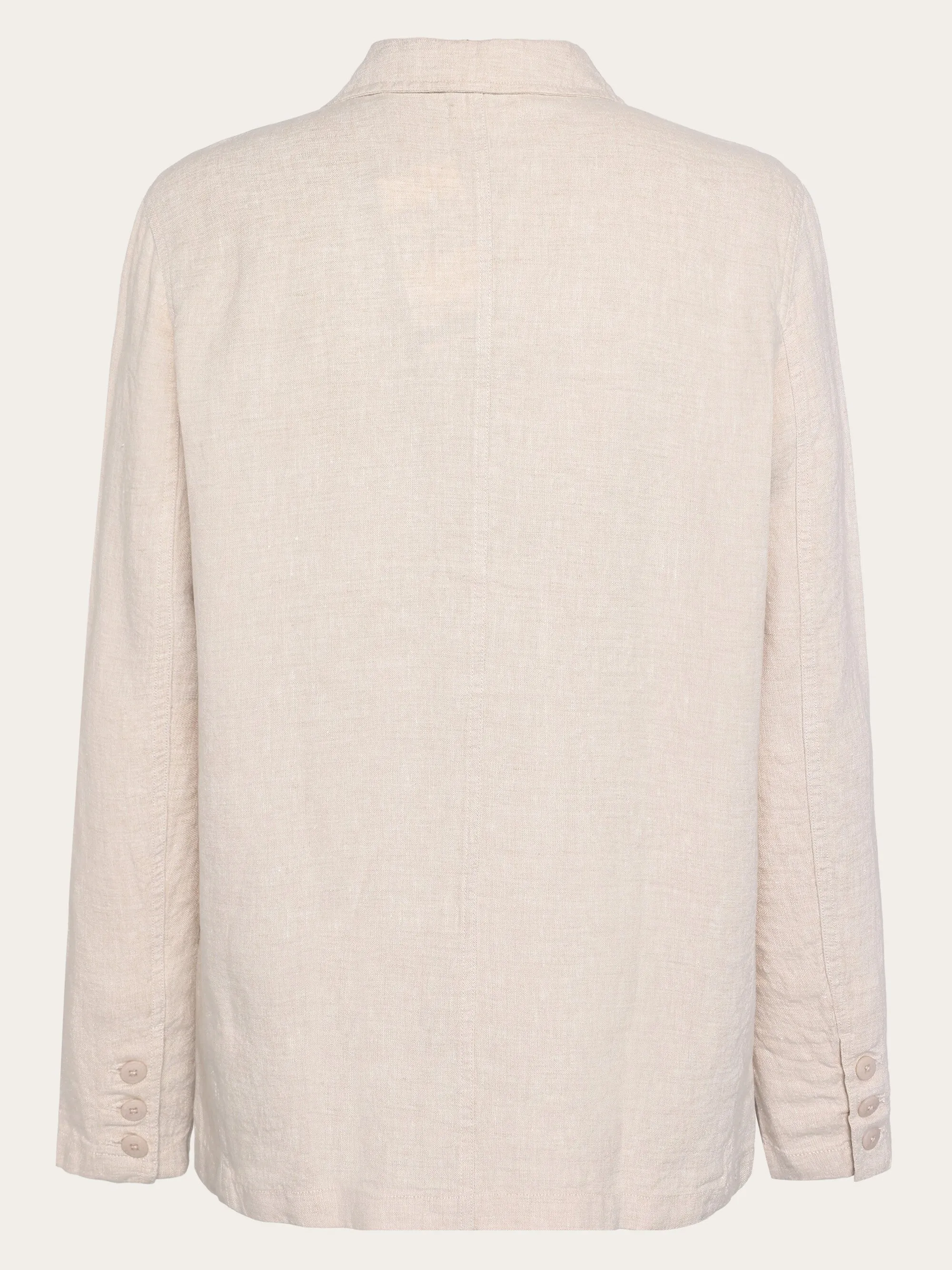Organic Linen Blazer GOTS/Vegan - Yarndyed - Light feather gray