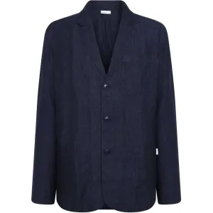 Organic Linen Blazer GOTS/Vegan - Yarndyed - Total Eclipse