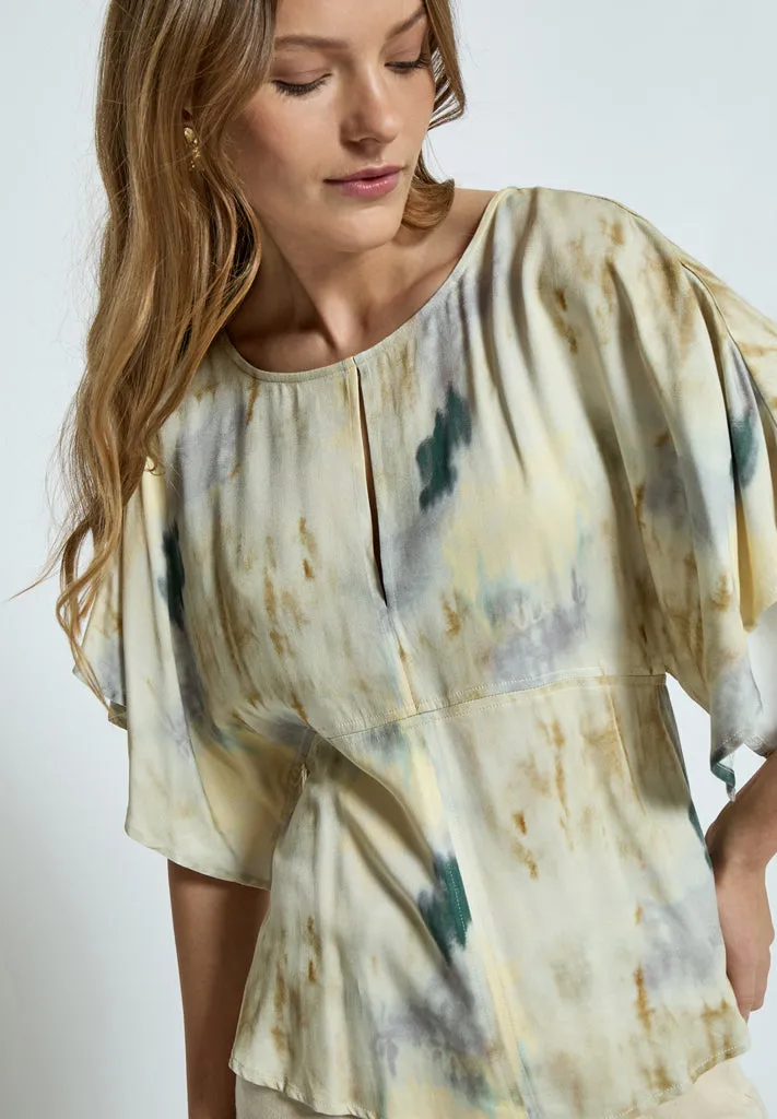 PCThilde Blouse - Safari Sand Print