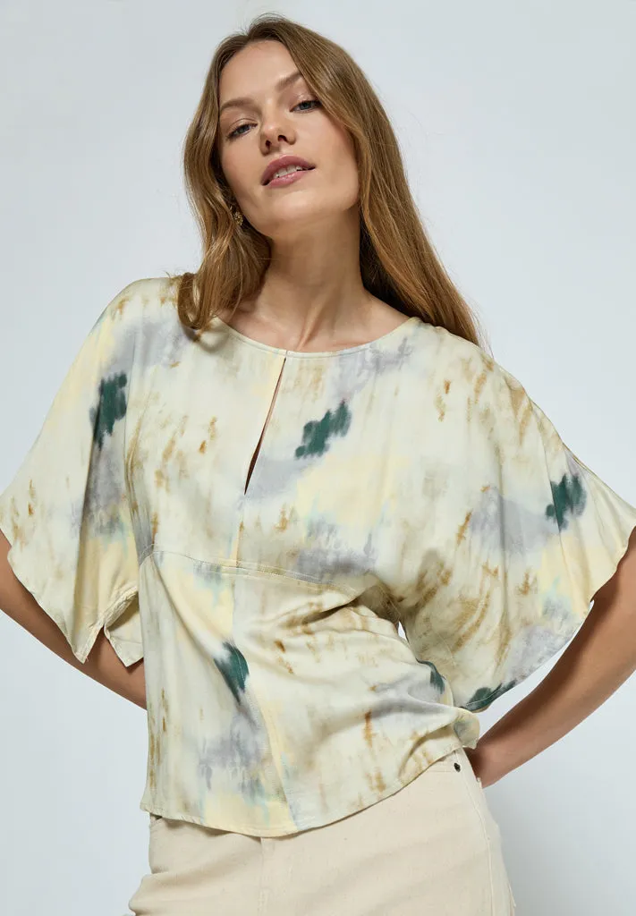 PCThilde Blouse - Safari Sand Print