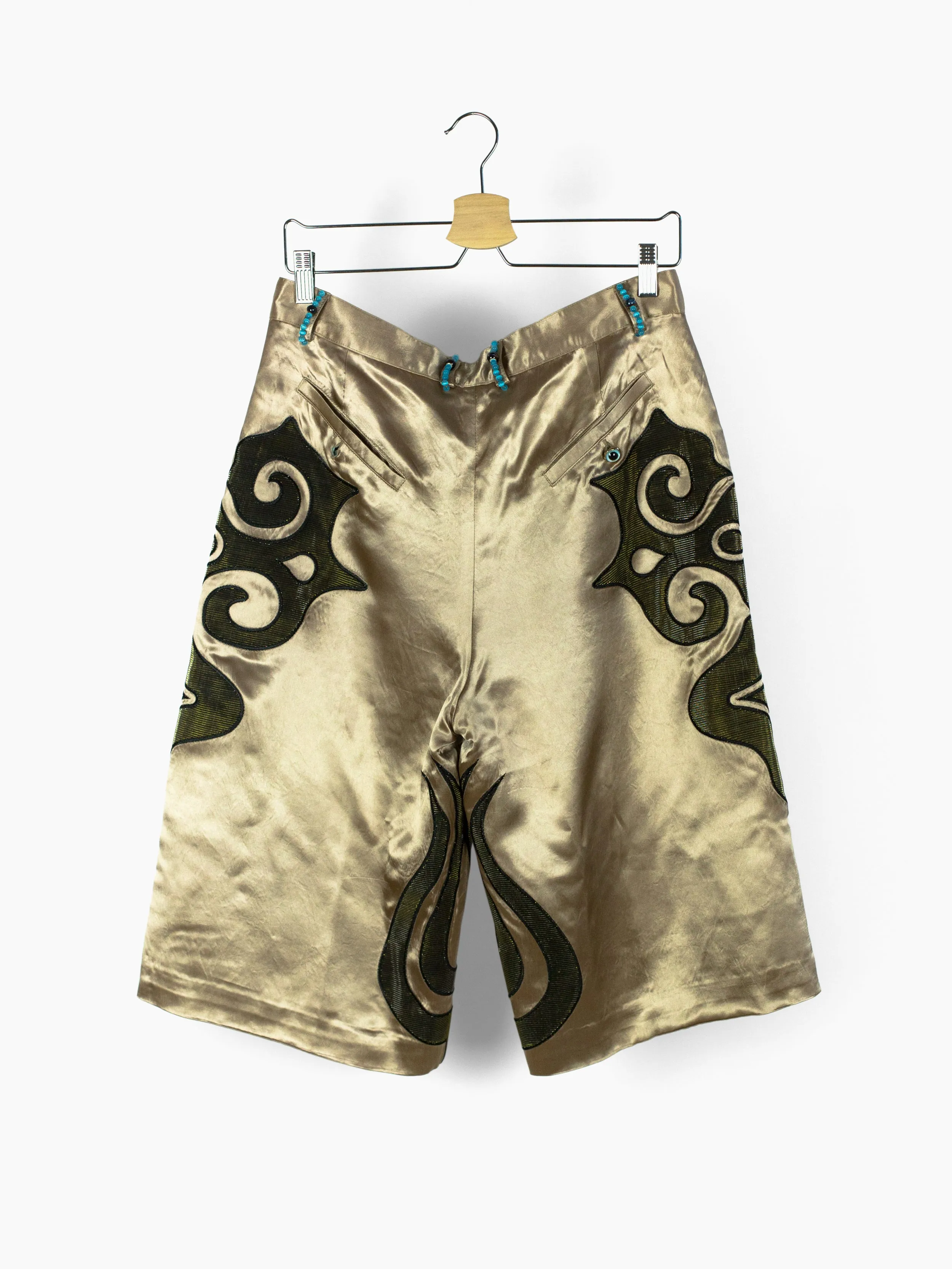 Penultimate SS21 Beaded Satin Shorts