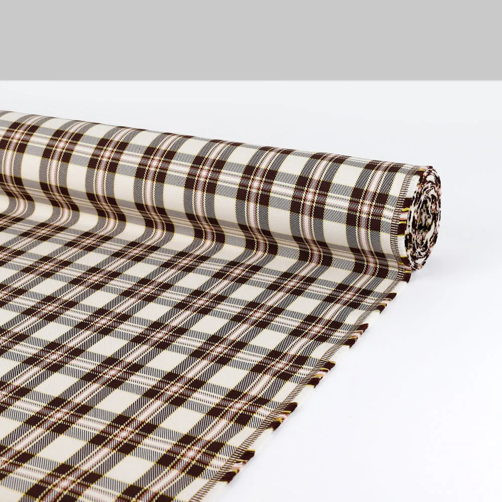 Plaid Twill Poly Suiting - Lamington