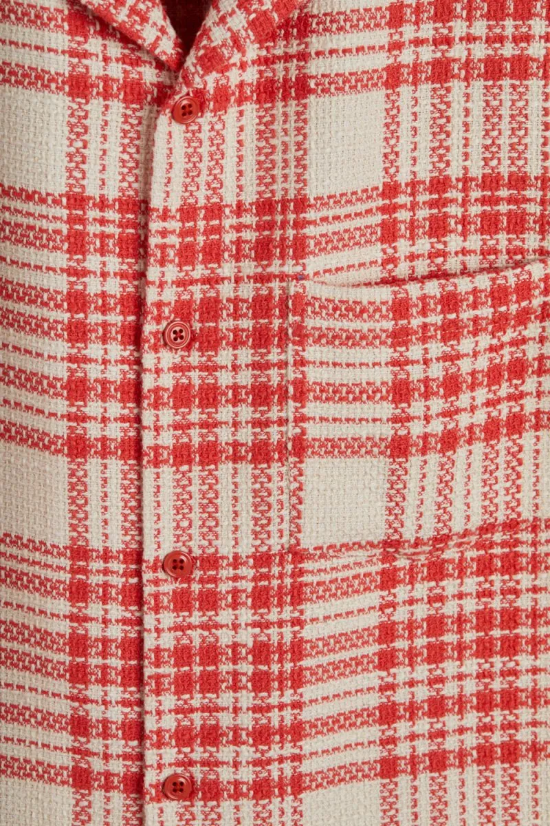 Portuguese Flannel Garden Plaid Shirt (Red)