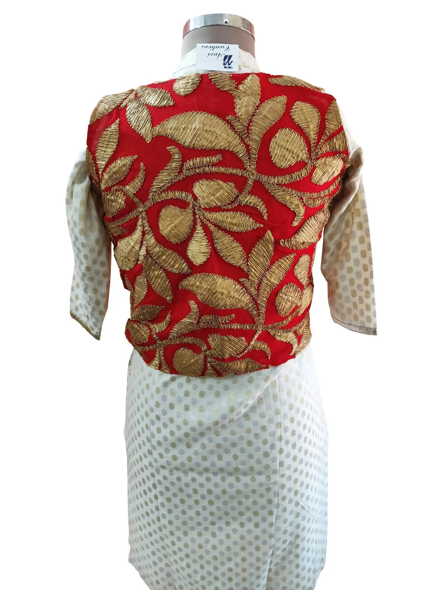 Red Gotta Embroidered Ethnic Jacket Shrug ACJ06