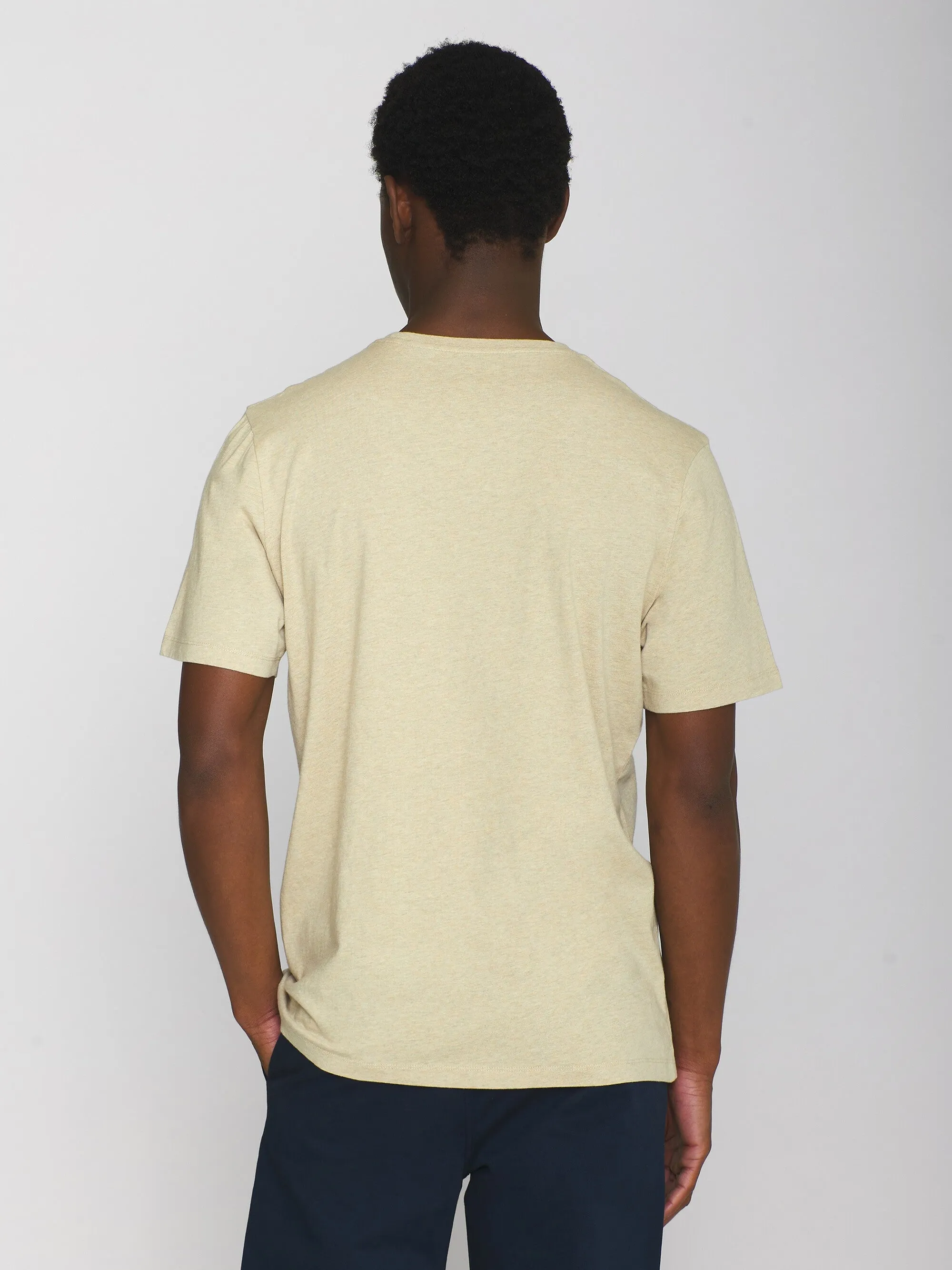 Regular fit Basic tee - Safari melange