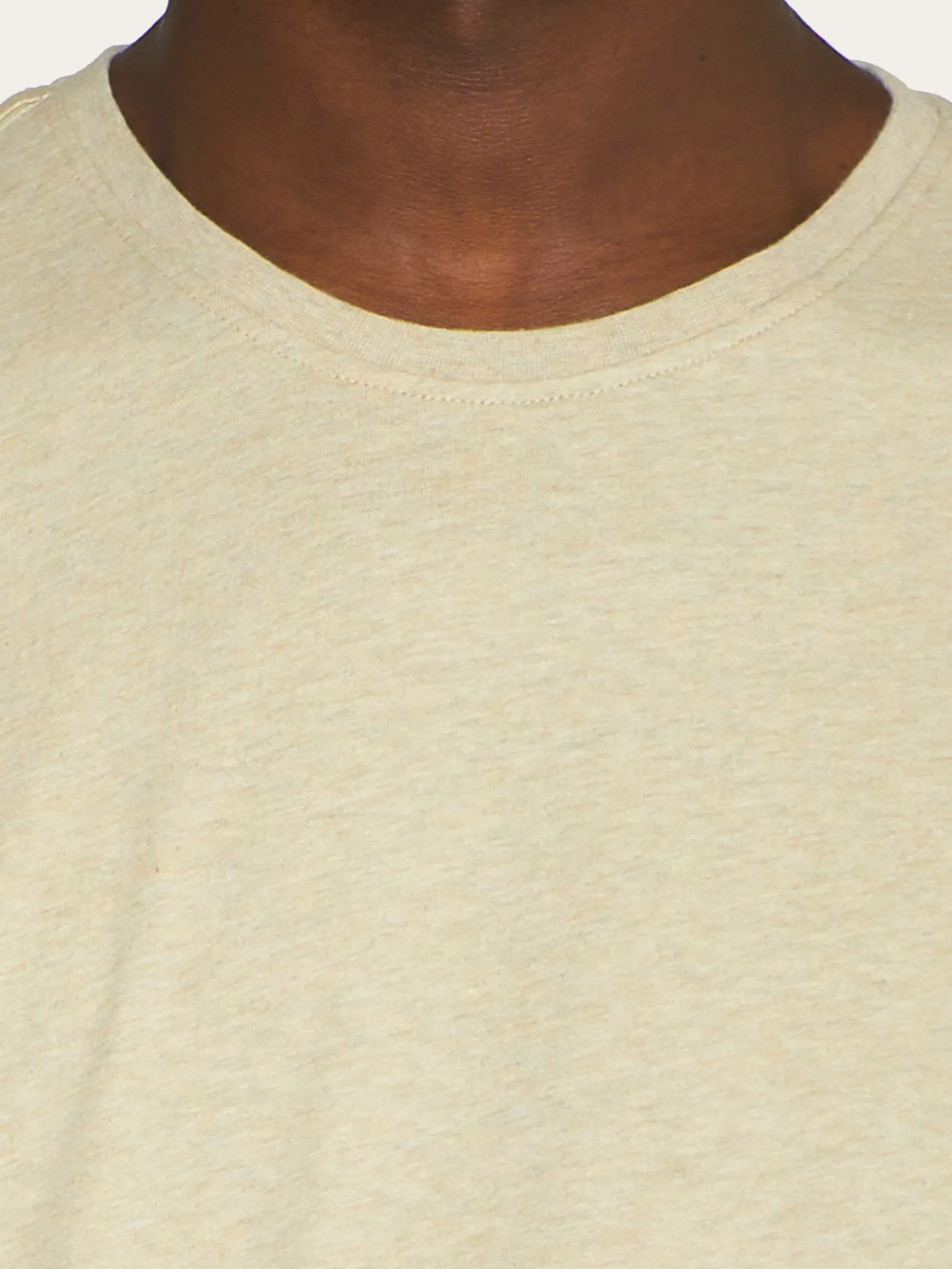 Regular fit Basic tee - Safari melange