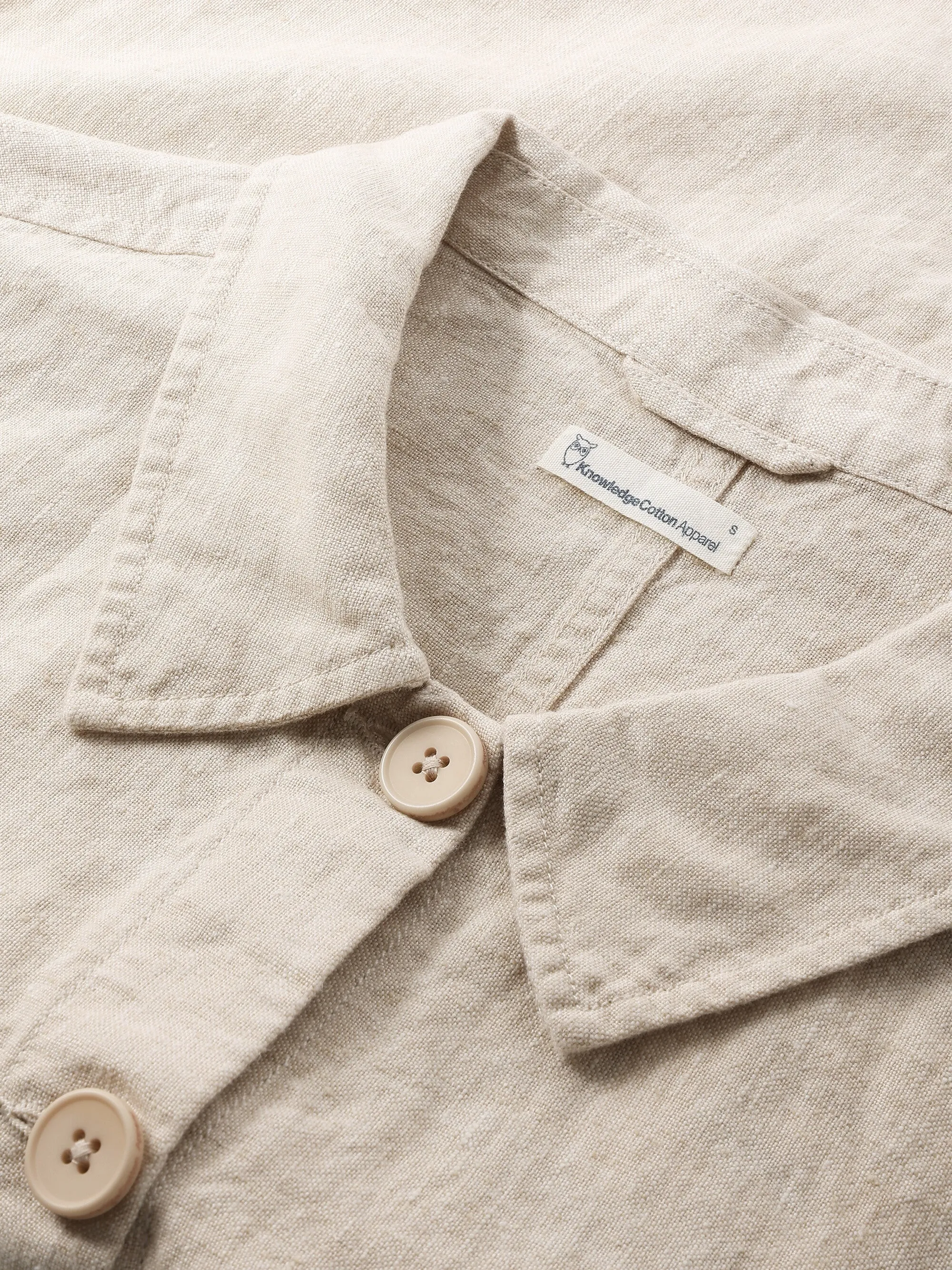Regular linen overshirt - GOTS/Vegan - Light feather gray
