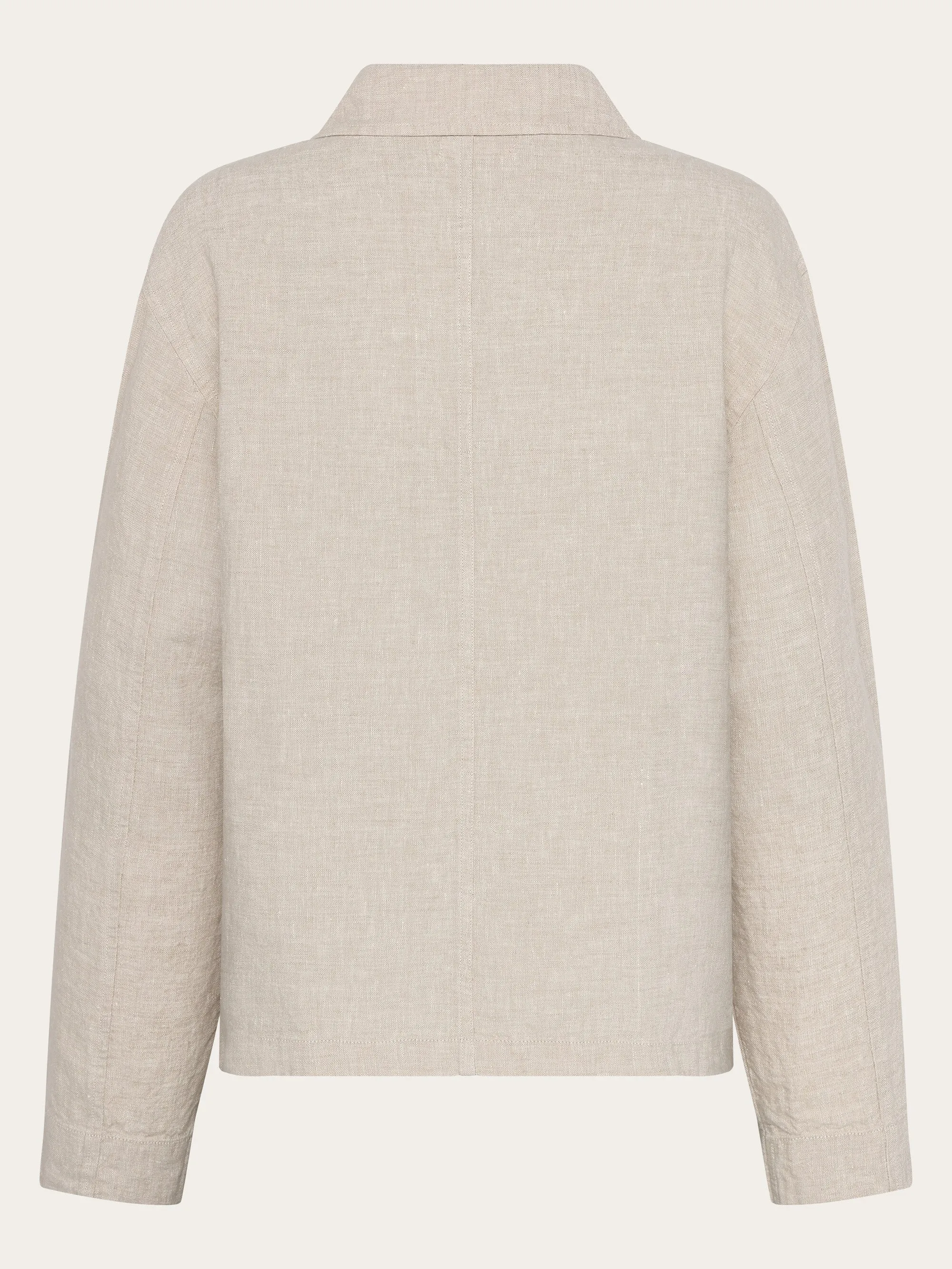 Regular linen overshirt - GOTS/Vegan - Light feather gray