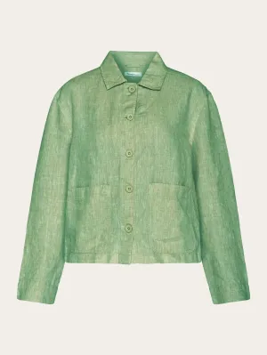 Regular linen overshirt - GOTS/Vegan - Shale Green