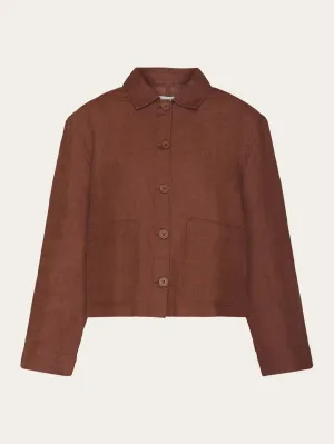 Regular linen overshirt - GOTS/Vegan - Tiramisu