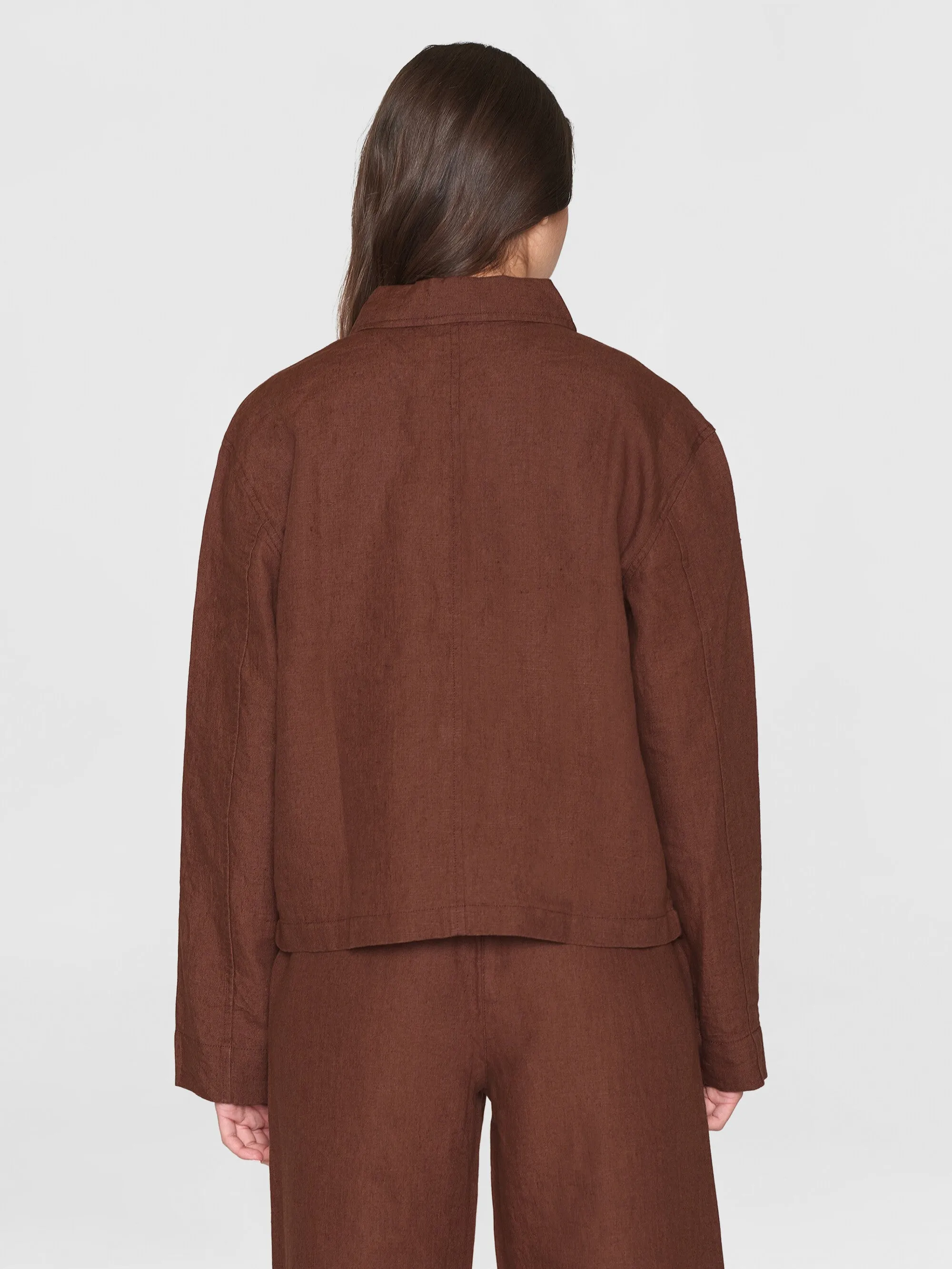 Regular linen overshirt - GOTS/Vegan - Tiramisu