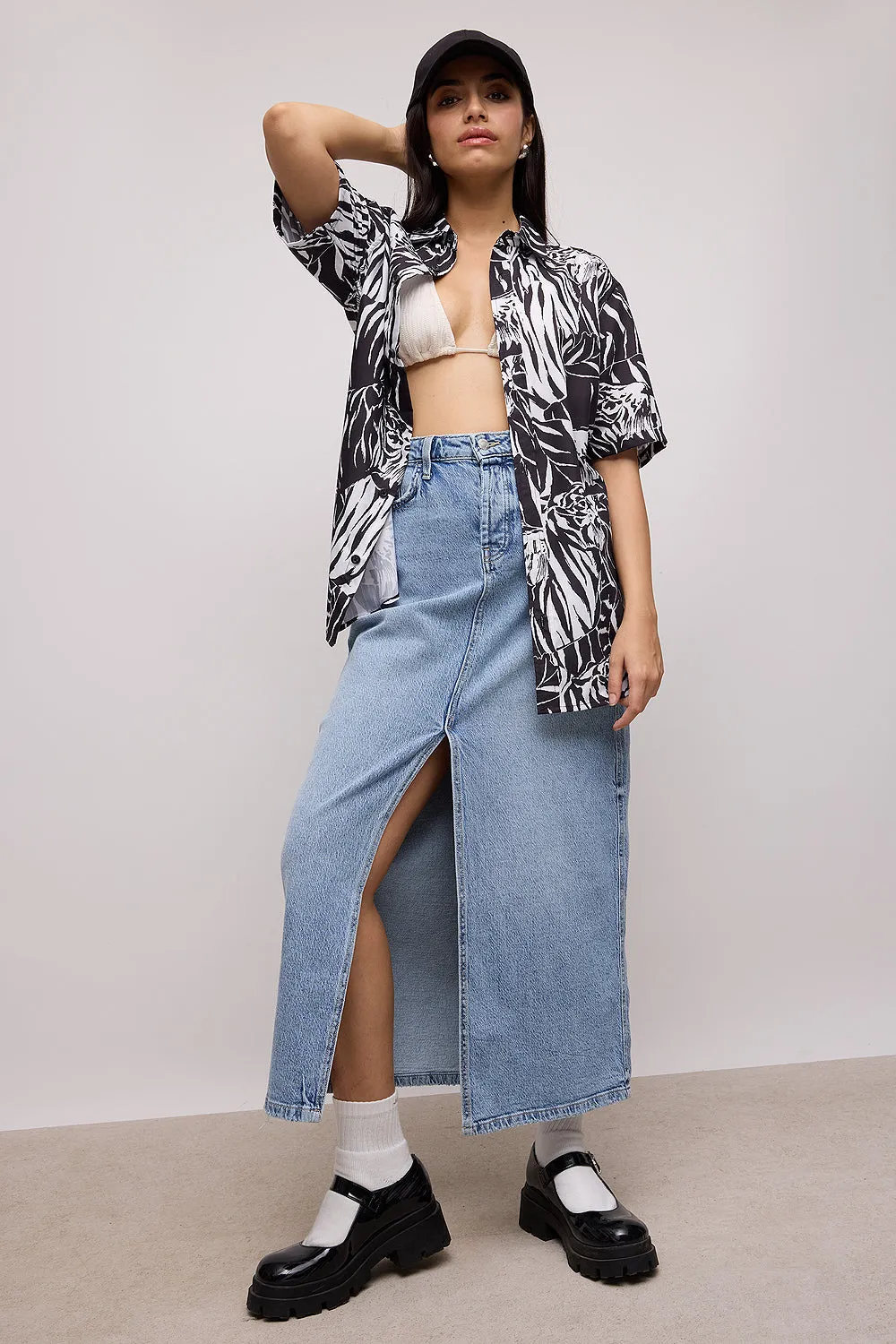 Safari Black And White Resort Shirt
