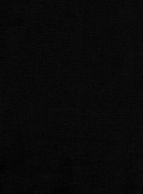 Safari Pure Black Linen Overshirt