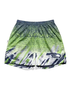 Seattle Seahawks Sketch Retro Shorts