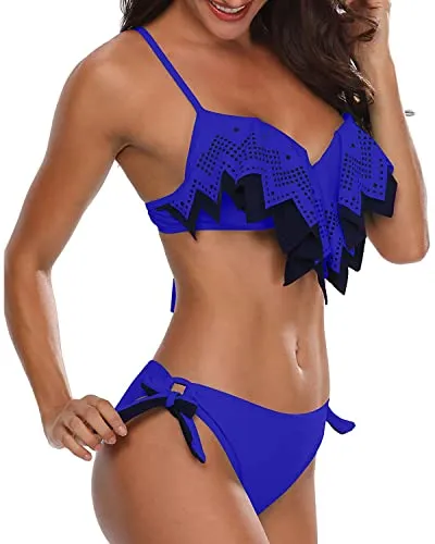 Sexy Ruffle Swimsuit Push Up Underwire Bikini Sets