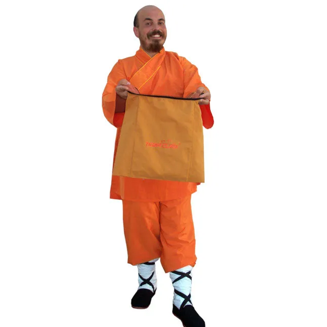 Shaolin Style Warrior Monk Robes : Gray/Orange