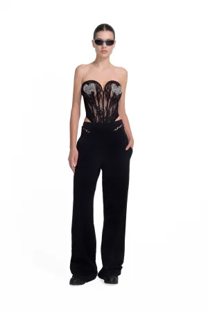 Showgirl Lace Corset - Black