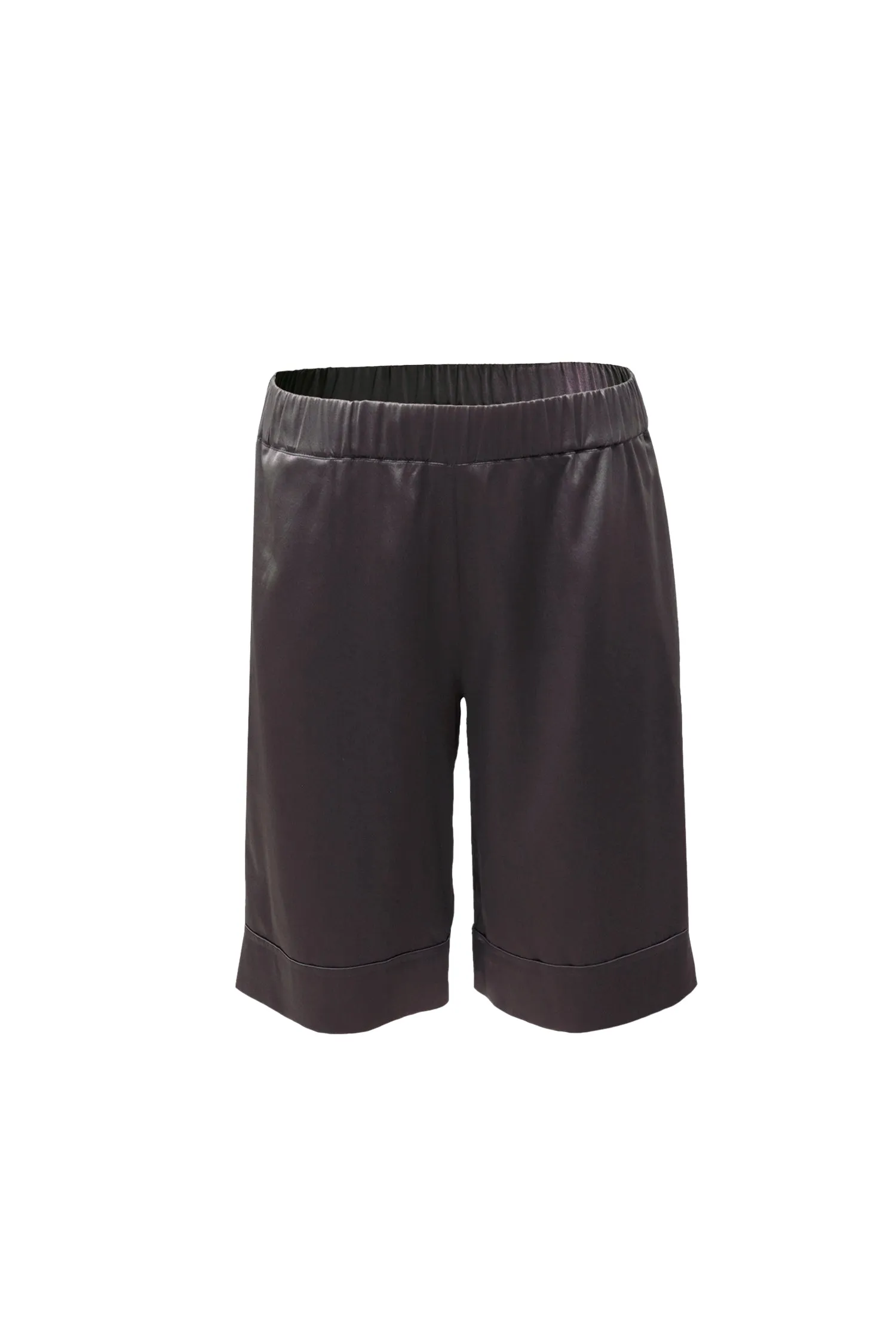 Silk Bermuda Shorts 'Themis' in Magic Grey