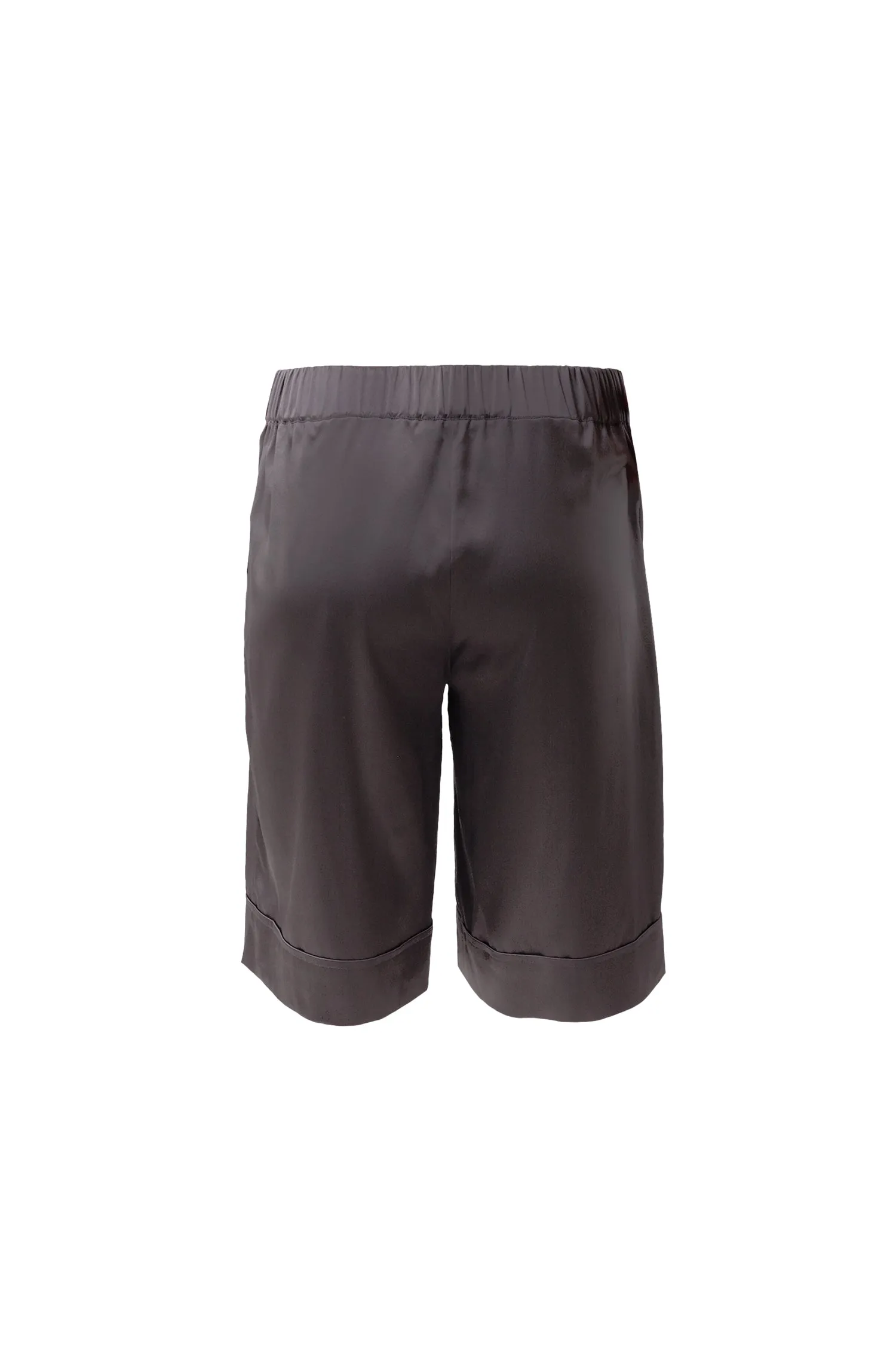Silk Bermuda Shorts 'Themis' in Magic Grey