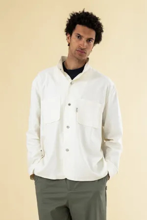 SOFT CANVAS OVERSHIRT - OFF WHITE