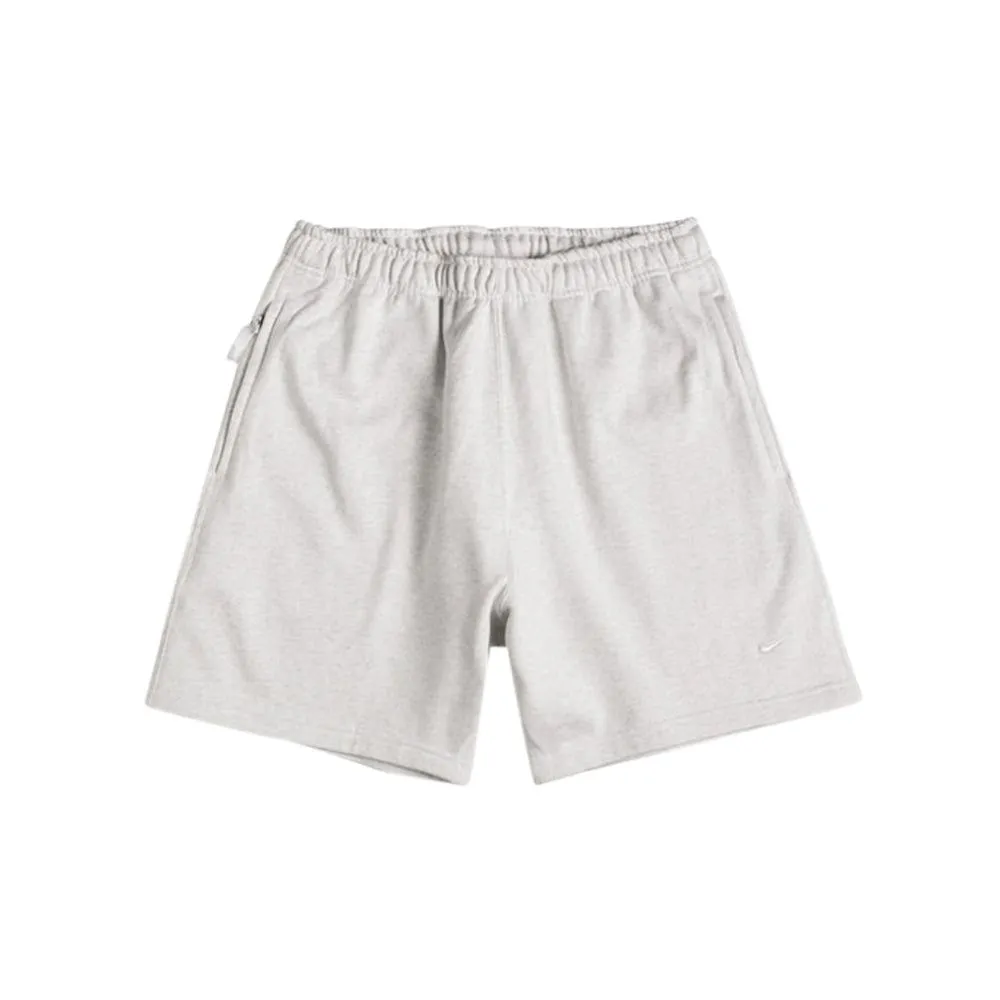Solo Swoosh BB Fleece Short (Birch Heather/White)