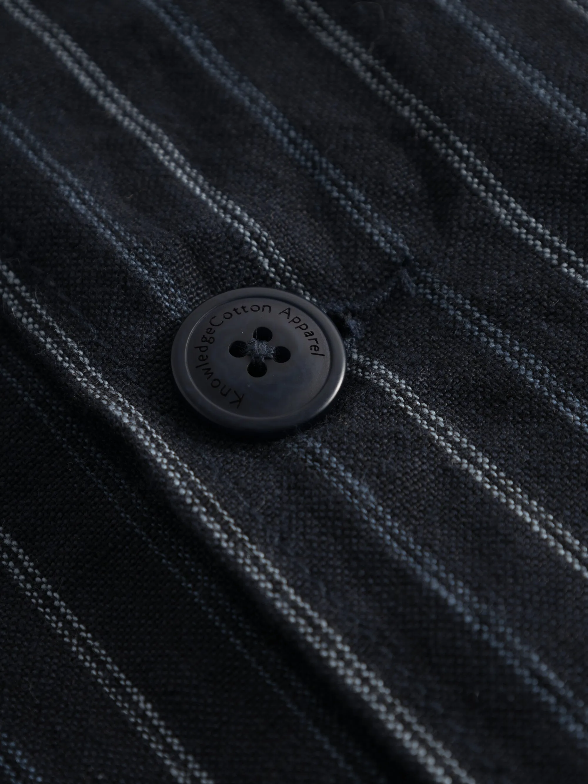 Striped linen overshirt - Stripe - navy
