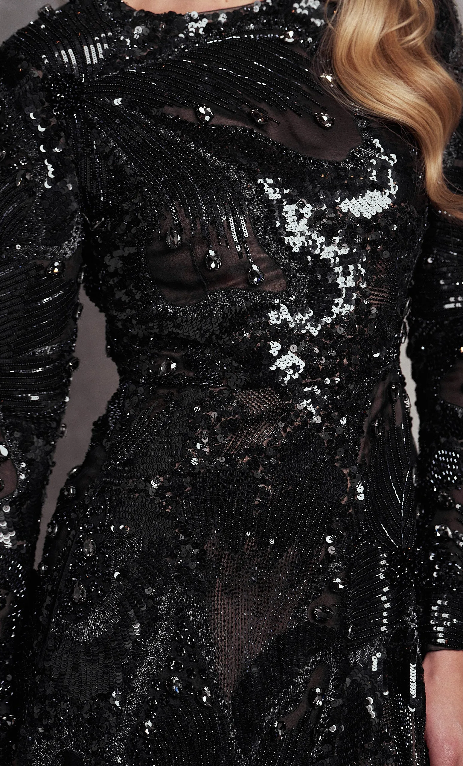 Taliyah Dress - Black / Gunmetal (V1-C2)