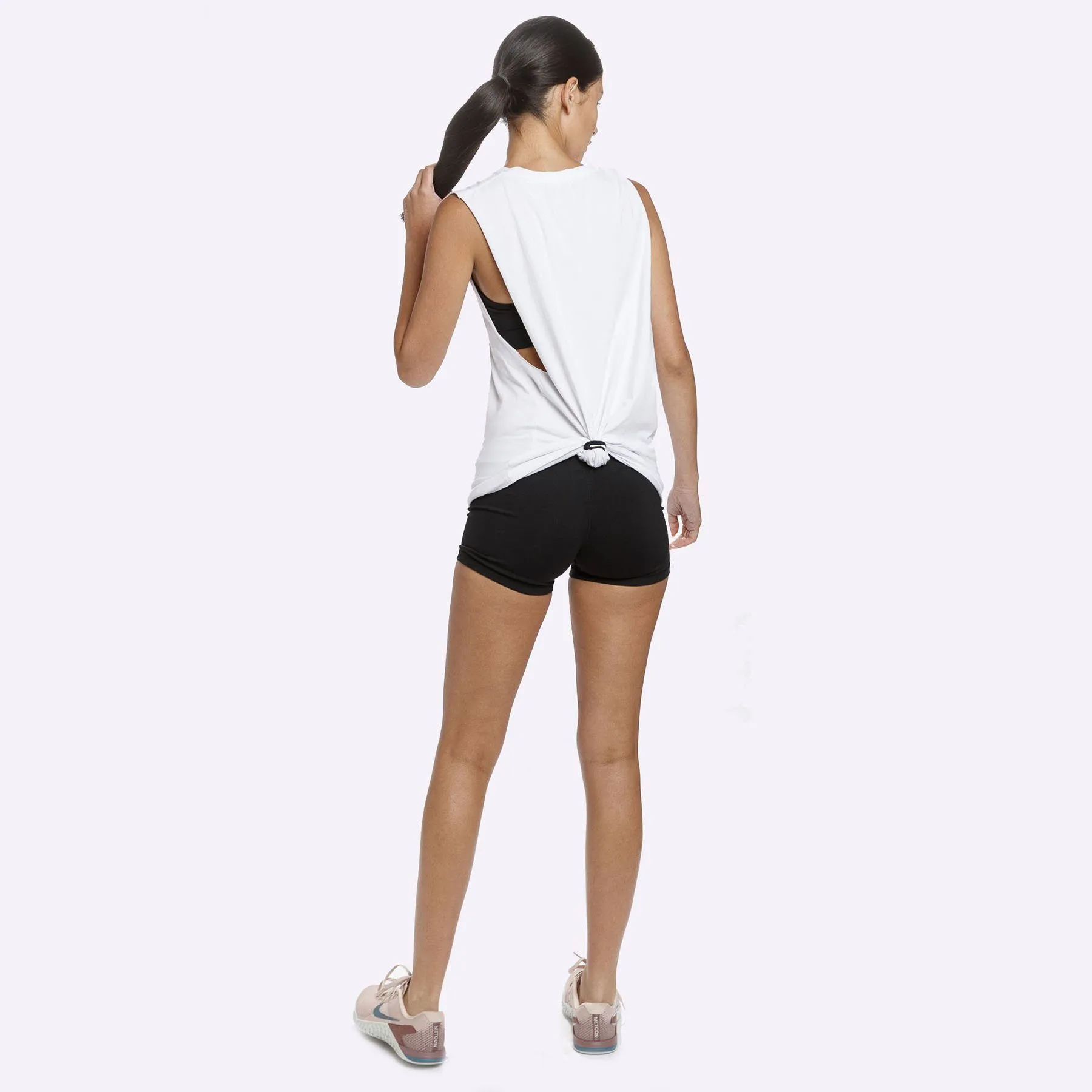 The WOD Life - Unisex Classics Gunship Muscle Tank -  White/Black