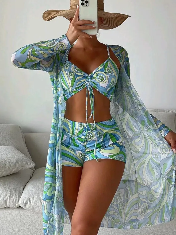 Three-piece Printed bikini