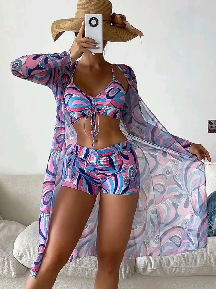 Three-piece Printed bikini