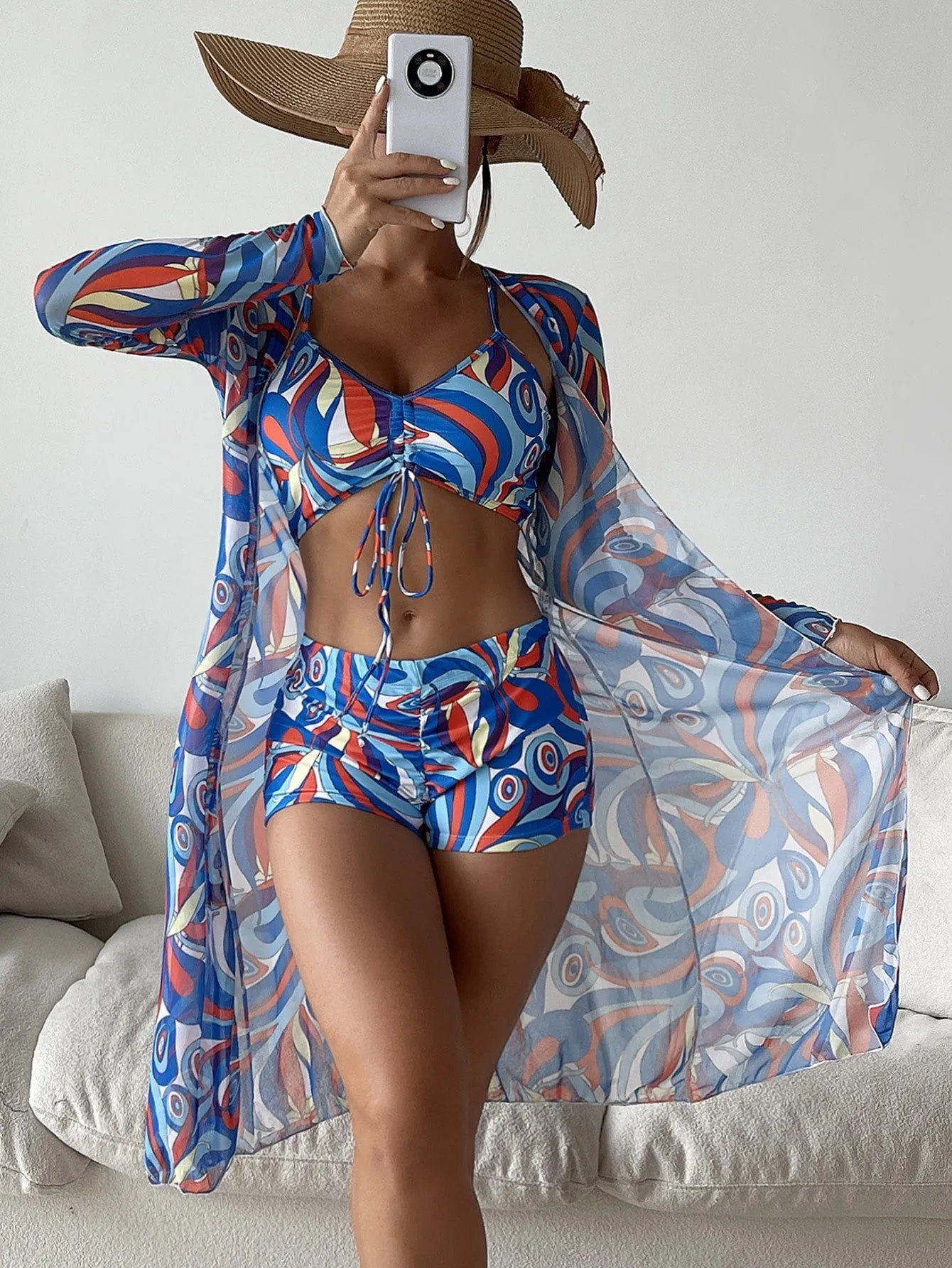 Three-piece Printed bikini
