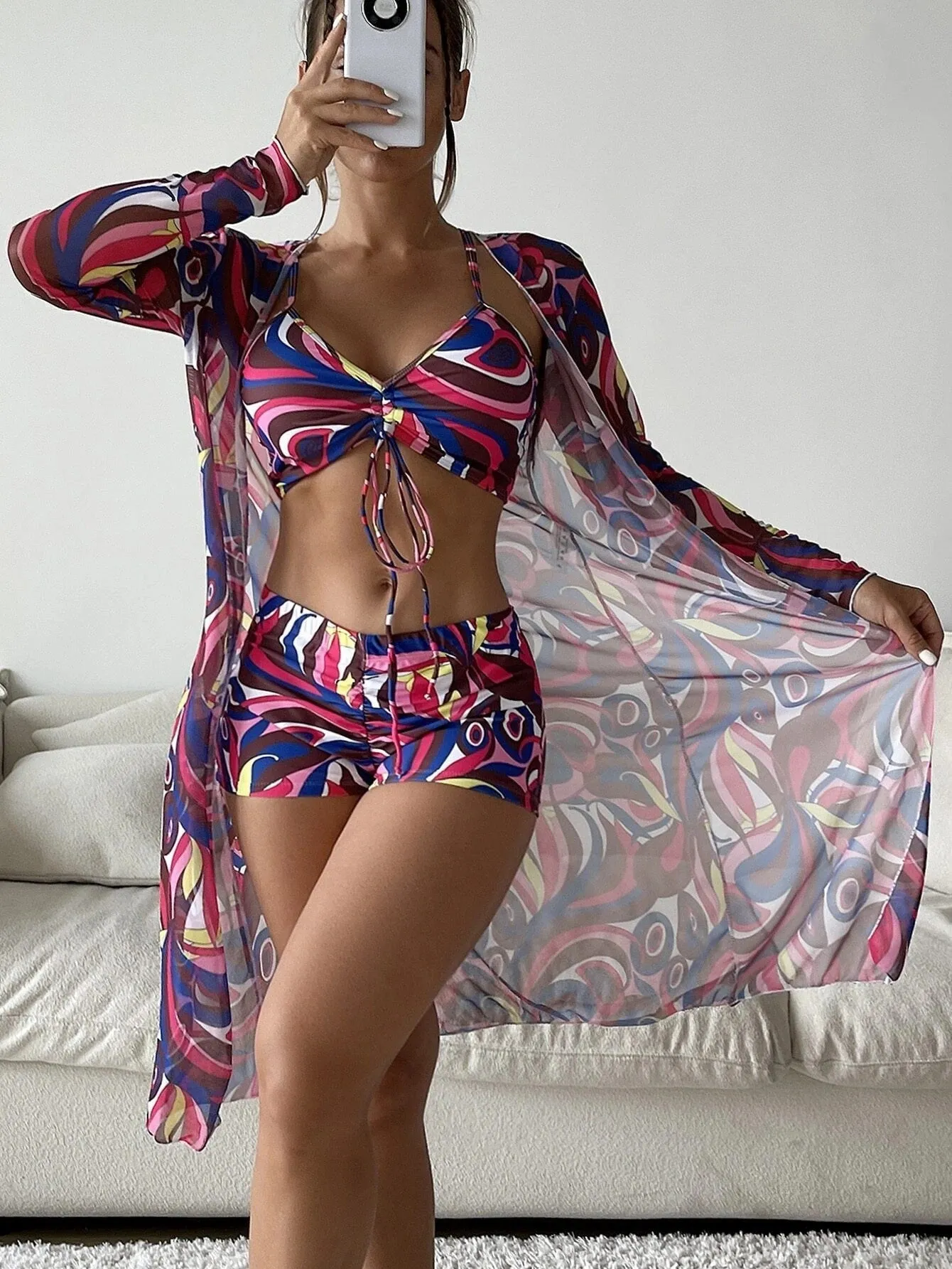 Three-piece Printed bikini