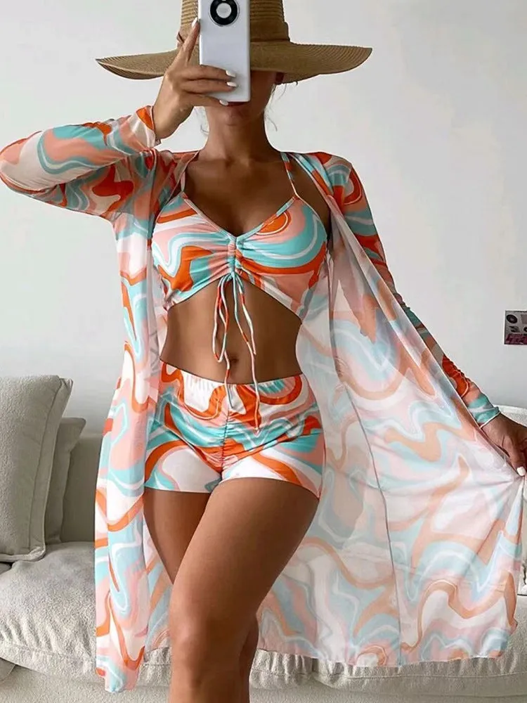 Three-piece Printed bikini