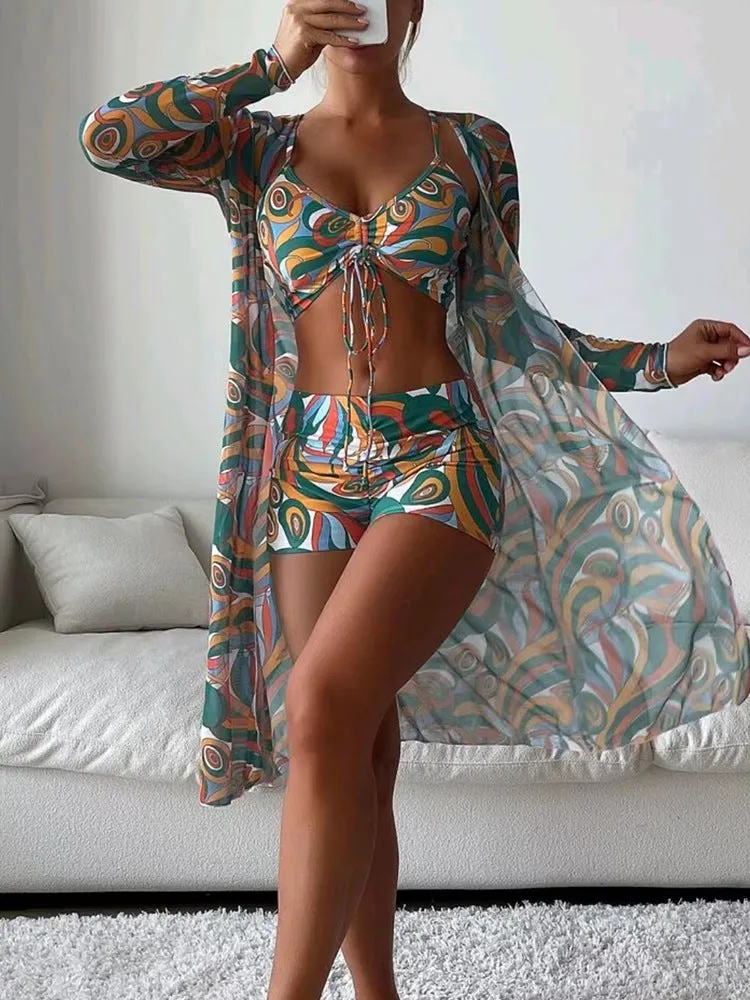 Three-piece Printed bikini