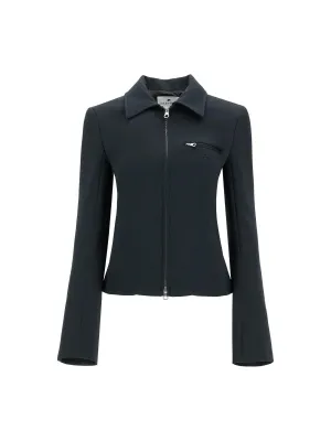 Twill Jacket with Zipped Closure