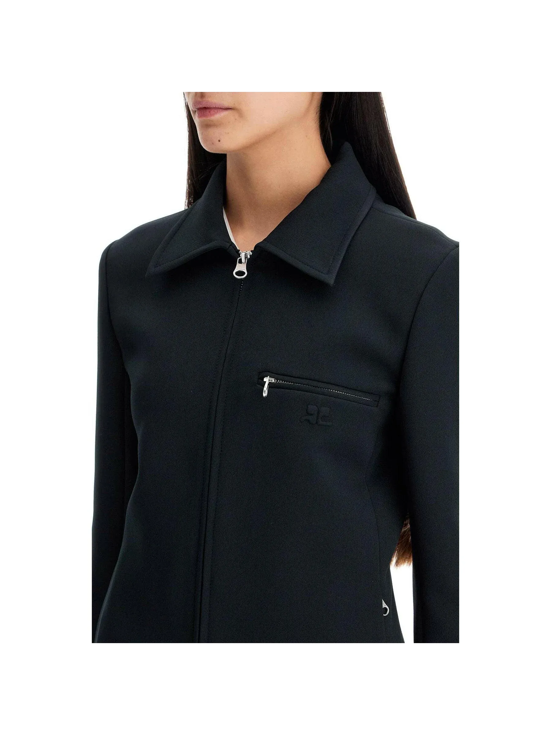 Twill Jacket with Zipped Closure