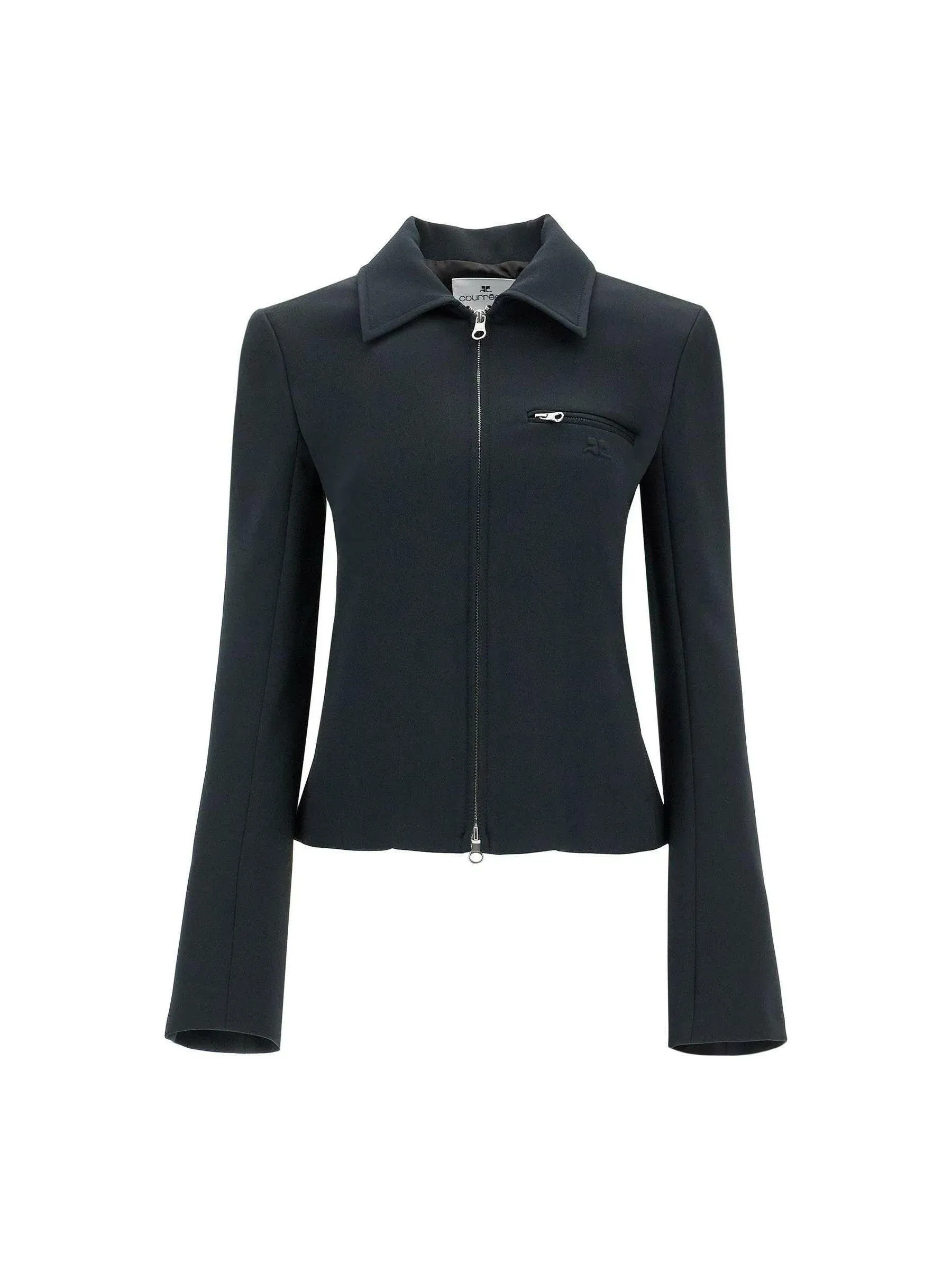 Twill Jacket with Zipped Closure