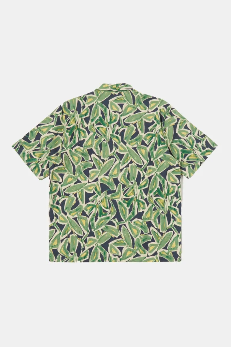 Universal Works Minari Artist Flower Lincot Shirt (Navy)