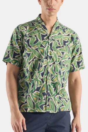Universal Works Minari Artist Flower Lincot Shirt (Navy)