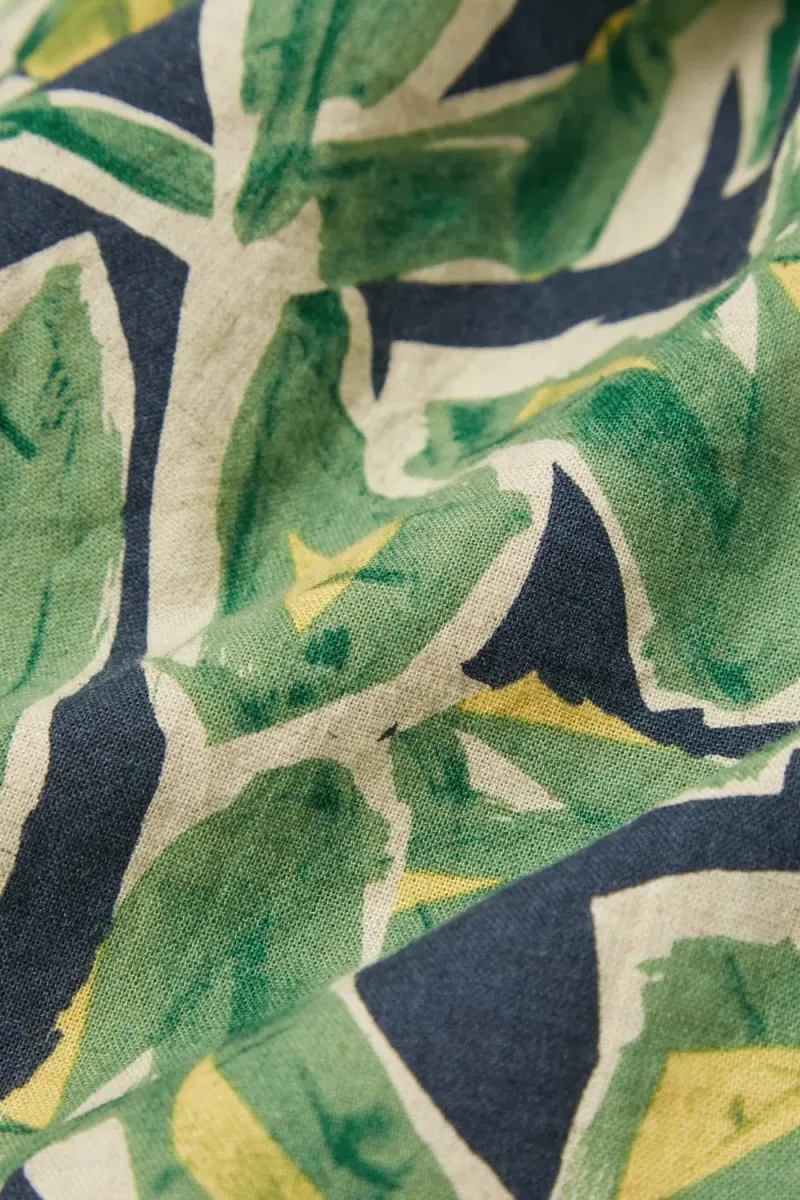 Universal Works Minari Artist Flower Lincot Shirt (Navy)