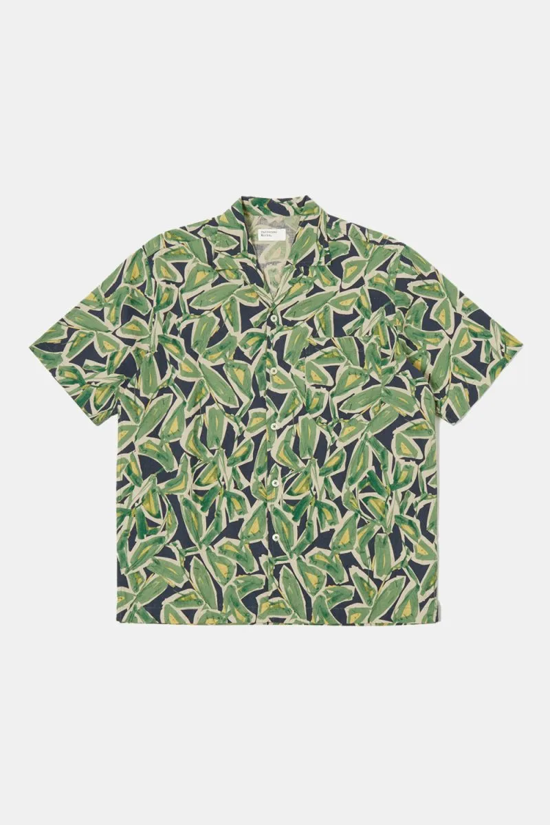 Universal Works Minari Artist Flower Lincot Shirt (Navy)